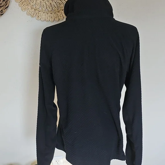 Columbia Black Textured Pullover Womens L Athleisure Activewear Athletic EUC - Picture 4 of 12